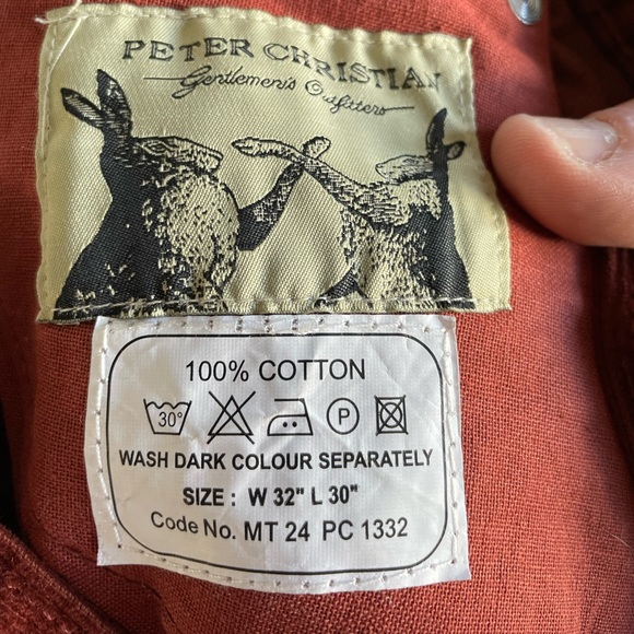 Burgundy Peter Christian County Corduroy Pants sz sz 32 X 30 - Picture 4 of 5